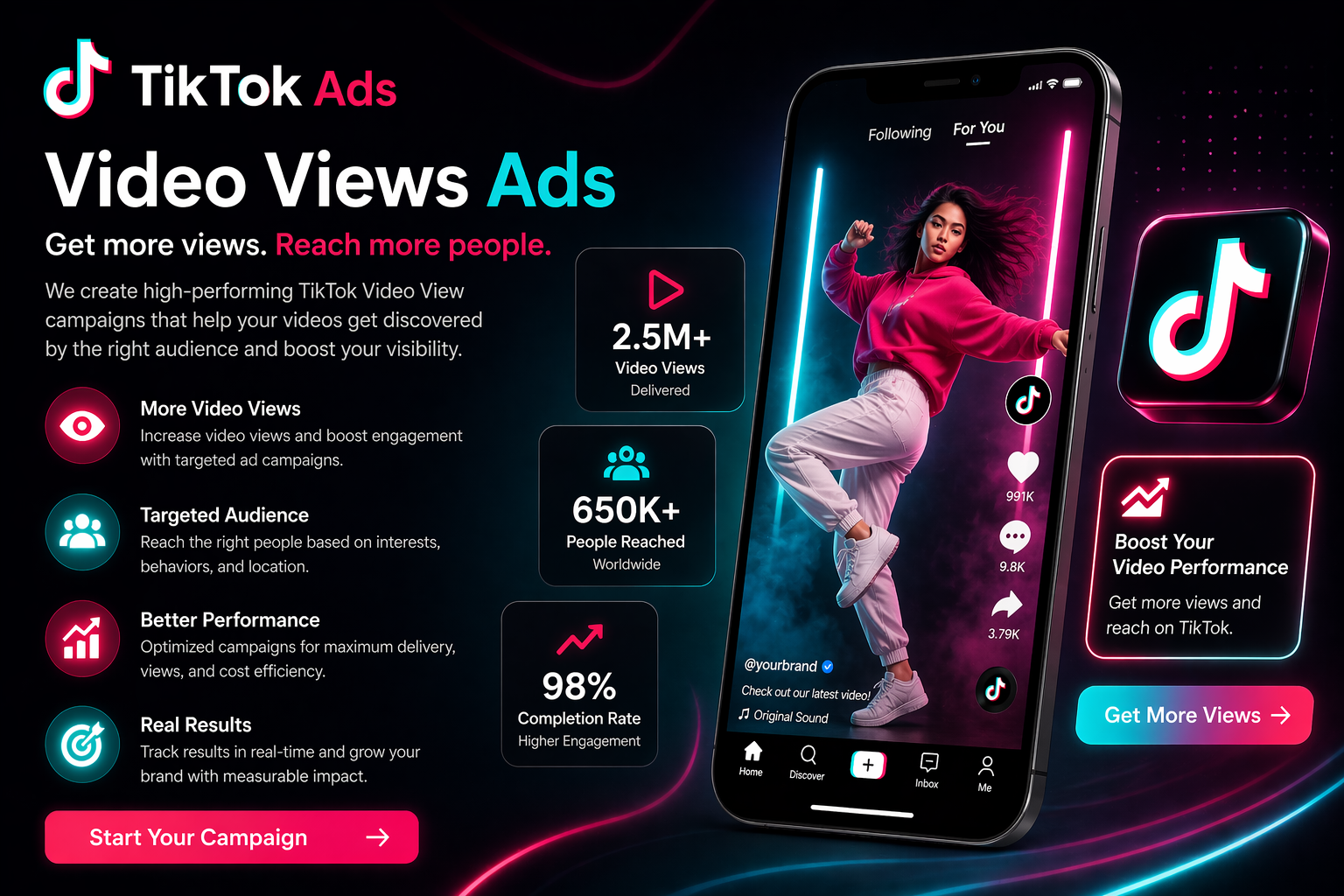 TikTok Video Views ads